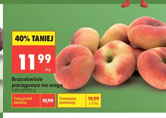 Brzoskwinie paraguayo na wagę promocja w Biedronka