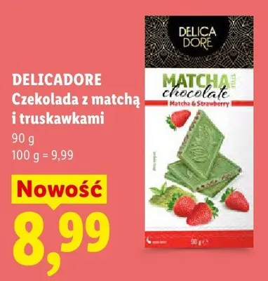 Czekolada z matchą i truskawkami promocja w Lidl