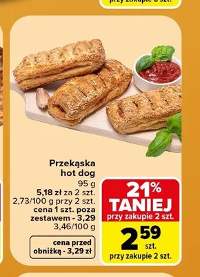 Przekąska hot dog promocja w Carrefour Market