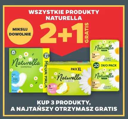 Podpaski Naturella Clean & Fresh Duo Pack promocja w Netto