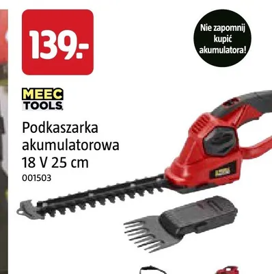 Podkaszarka akumulatorowa Meec Tools promocja w Jula
