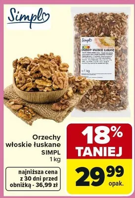 Orzechy włoskie łuskane promocja w Carrefour