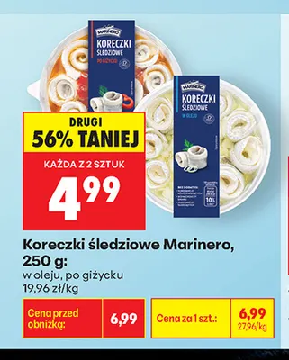 Koreczki śledziowe po giżycku Marinero promocja w Biedronka