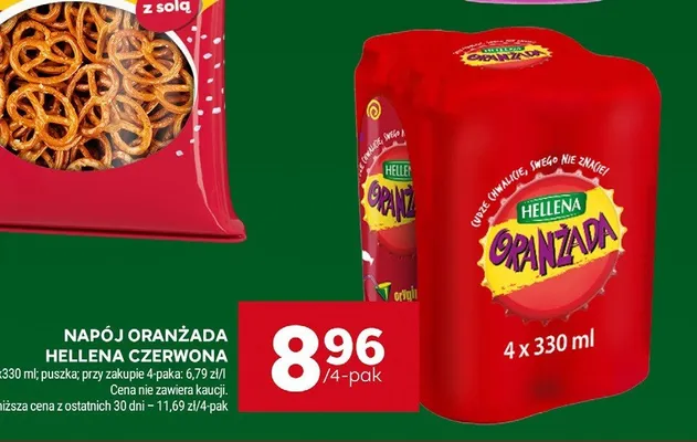 Napój Oranżada Hellena czerwona 4-pak 330ml promocja w Stokrotka