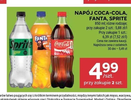 Napój Sprite promocja w Stokrotka
