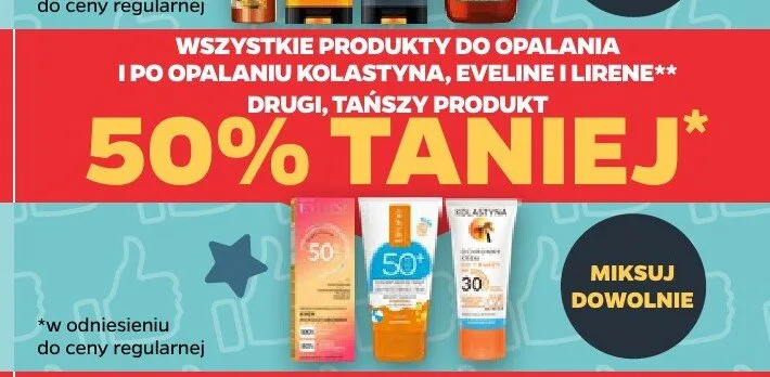 Produkty do opalania i po opalaniu Kolastyna, Eveline i Lirene promocja w Netto