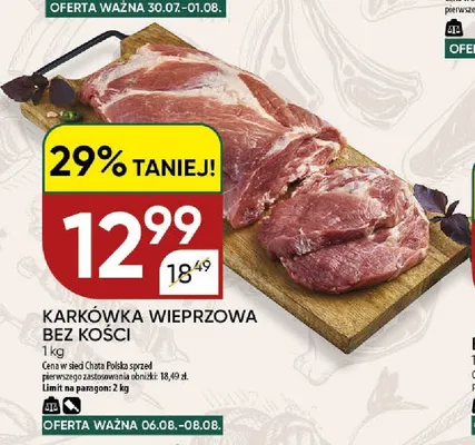 Karkówka wieprzowa bez kości promocja w Chata Polska