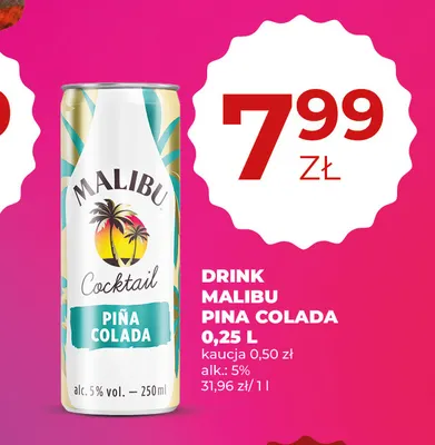 Drink Malibu Pina Colada promocja w Duży Ben
