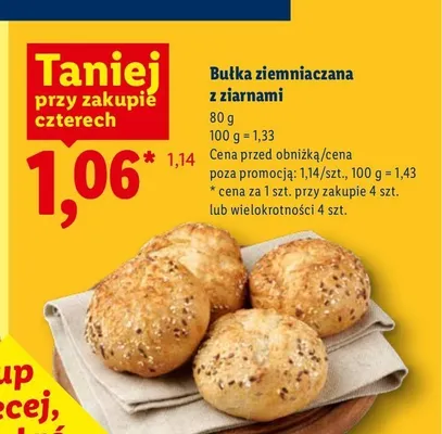 Bułka ziemniaczana z ziarnami promocja w Lidl