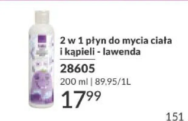 2 w 1 płyn do mycia ciała i kąpieli - lawenda promocja w AVON