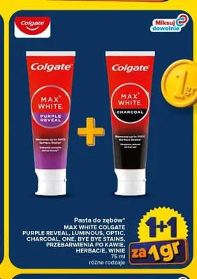 Pasta do zębów Colgate Max White Przebarwienia po kawie herbacie winie promocja w Carrefour Market