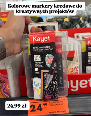 Markery kredowe Kayet 15szt. promocja w Biedronka