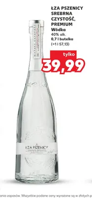 Wódka Łza Pszenicy Srebrna Czystość Premium promocja w Kaufland