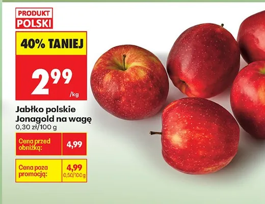 Jabłko polskie Jonagold na wagę promocja w Biedronka