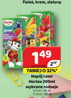 Napój Leon Hortex truskawka promocja w Delfin