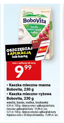 Kaszka mleczno-ryżowa BoboVita wanilia promocja w Twój Market