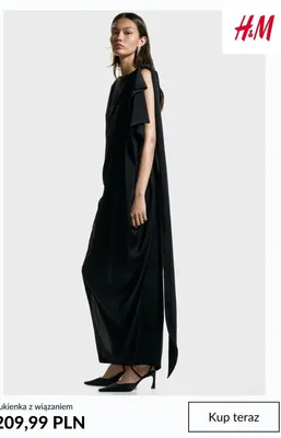 Sukienka z wiązaniem H&M promocja w H&M