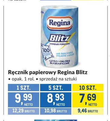 Ręcznik papierowy Regina Blitz promocja w Makro