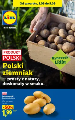 Ziemniaki polskie jadalne myte Ryneczek Lidla promocja w Lidl