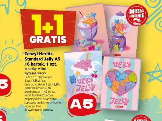 Zeszyt Herlitz Standard Jelly A5 16 kartek w linie promocja w Twój Market