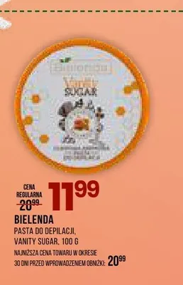 Pasta do depilacji BIELENDA VANITY SUGAR promocja w Drogerie Natura