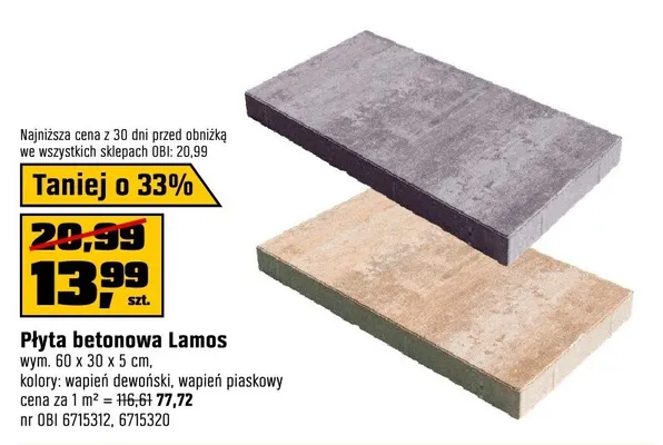 Płyta betonowa Lamos promocja w OBI
