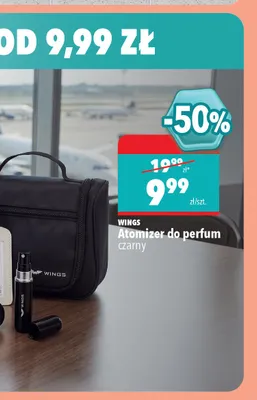Atomizer do perfum Wings czarny promocja w Biedronka Home