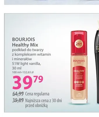 Podkład do twarzy z kompleksem witamin i minerałów BOURJOIS Healthy Mix promocja w Hebe