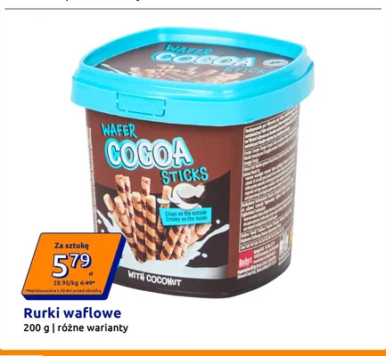 Rurki waflowe Becky's promocja w Action