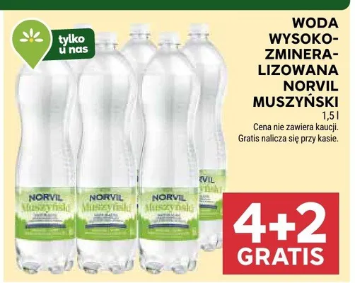 Woda wysoko-zminera-lizowana Norvil Muszyński promocja w Stokrotka