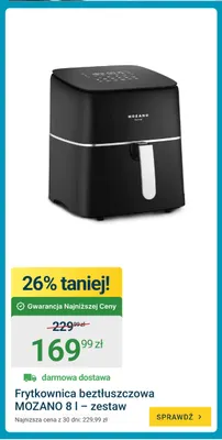 Frytkownica beztłuszczowa Mozano 8 l zestaw promocja w ERLI