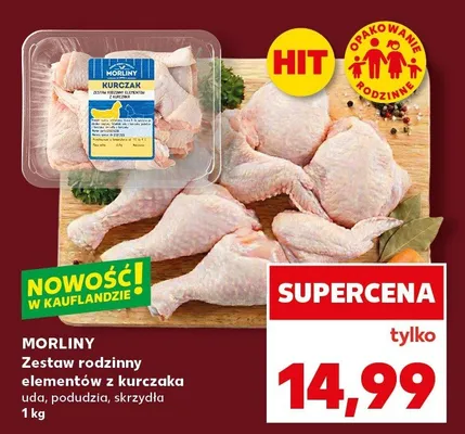 Zestaw rodzinny elementów z kurczaka uda, podudzia, skrzydła promocja w Kaufland