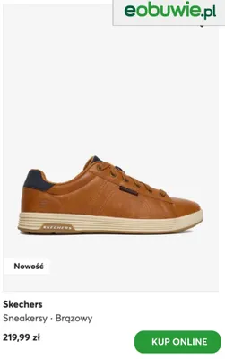 Sneakersy Skechers brązowe promocja w eobuwie.pl