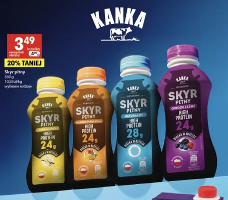 Skyr pitny waniliowy Kanka promocja w Delikatesy Centrum