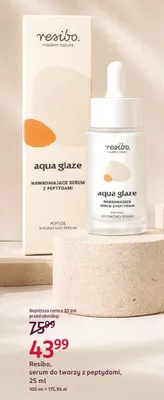 Serum do twarzy z peptydami nawadniające Resibo aqua glaze promocja w Rossmann