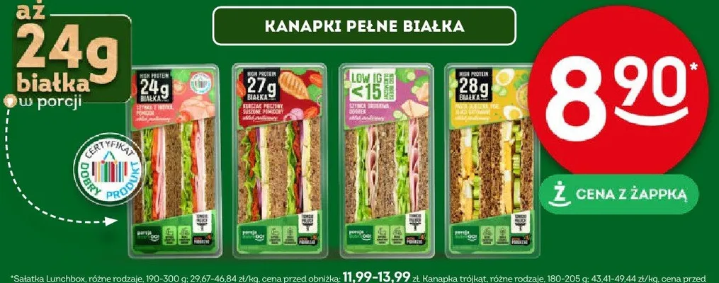 Kanapki pełne białka promocja w Żabka