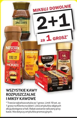 Wszystkie kawy rozpuszczalne i miksy kawowe promocja w Selgros