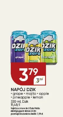 Napój energetyzujący Dzik apple promocja w Chata Polska