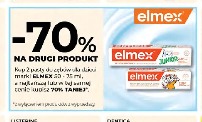 Pasta do zębów dla dzieci Elmex promocja w Drogerie Jawa