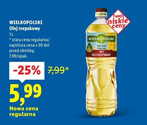 Olej rzepakowy promocja w Lidl
