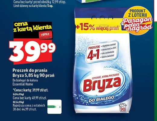 Proszek do prania Bryza do białego promocja w TOPAZ