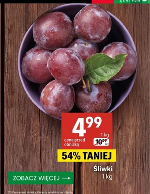 Śliwki promocja w Delikatesy Centrum