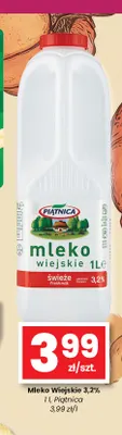 Mleko Wiejskie Piątnica 3,2% promocja w emma MARKET