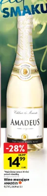 Wino musujące Amadeus Semi Sweet White Wine promocja w Intermarche