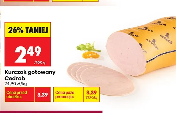 Kurczak gotowany Cedrob promocja w Biedronka