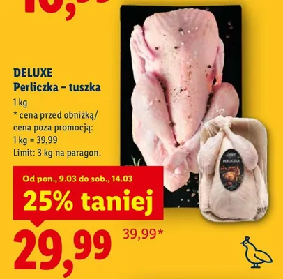 Perliczka - tuszka promocja w Lidl