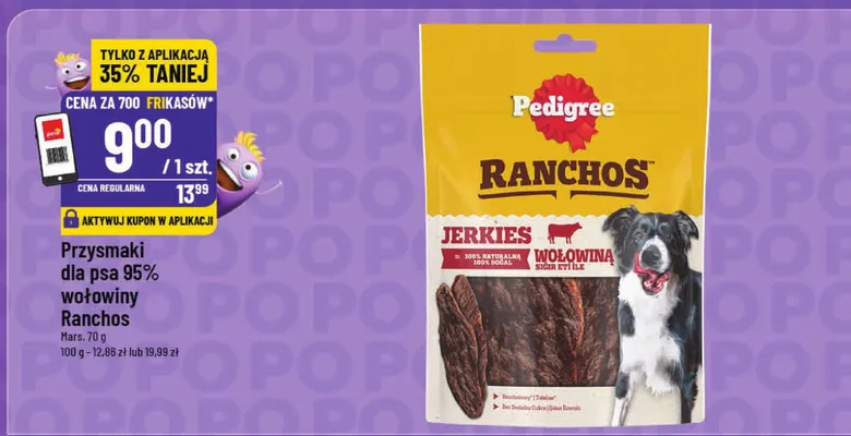 Przysmaki dla psa 95% wołowiny promocja w POLOmarket