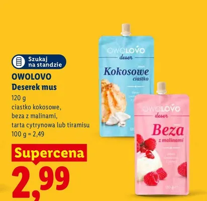 Deserek mus tiramisu Owolovo promocja w Lidl