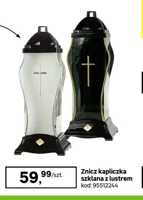 Znicz kapliczka szklana z lustrem promocja w Leroy Merlin