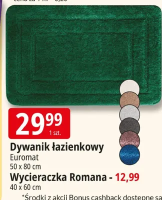Dywanik łazienkowy Euromat 50 x 80 cm promocja w Leclerc